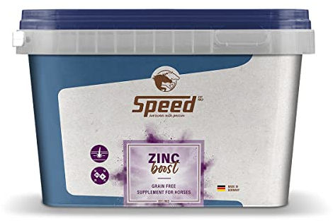 Speed Zinc Boost, 1500 g, para un Pelaje Brillante y una Piel Sana en Caballos, sin Cereales, Ideal para Cambiar el Pelo, sin Cereales, sin Cereales