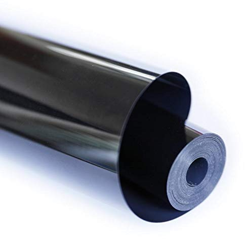 HTV Iron on Vinyl 12inch x10 Feet Roll for Cricut and Silhouette Easy to Cut & Weed Iron on Heat Transfer Vinyl DIY Heat Press Design for T-Shirts Black (Black)