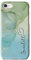 Personalised Watercolour Marble Name with Heart Phone Case for Apple iPhone 7+ / 8+ Plus - 18. Green to Blue - Vertical Name