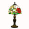 8Tiffany Style Buntglas Nachttisch Tischlampe, Mini Wohnzimmer Schlafzimmer Bettlampe, Lesetischlampe, kleine Akzentlampe, mehrfarbiger Farbton,Rose
