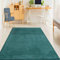 VIMODA Teppich Wohnzimmer Kurzflor Einfarbig für Schlafzimmer kinderzimmer weicher pflegeleichter, versch.- Größen, Farben, Farbe:Blau, Size:140x200 cm