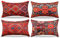 Boho-Kissenbezüge, dekorativ, orientalischer Stamm, Teppich, Dekor, Kissen, marokkanischer Stil, Leinen, rechteckig, Taille, geometrische Kissenbezüge für Sofa, Garten, Heimdekoration, 30 x 50 cm, 4