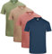 JRC Just Royal Clothing Pack of 4 Mens Short Sleeve V-Neck T-Shirts, Casual Vee Neck Tops (Sage, Mid Night, Peach Amber, Rgby Tan, L)