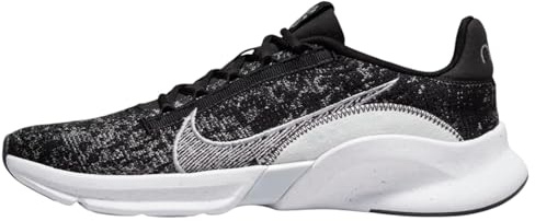 Nike Men's Superrep Go 3 Next Nature Flyknit Men's Training Shoes, Black Pure Platinum Anthracite White, 9 UK