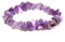 Fashion Base Natural Raw Amethyst Bracelet,Stretch Crystal Beaded Bracelet Yoga Energy Healing Crystal Quartz Women Men Girls Gifts (Amethyst)