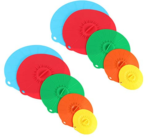 Mengmen de 10 fundas de silicona para microondas, utensilios de cocina