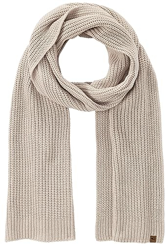 camel active Damen Weicher Strickschal aus reiner Baumwolle Beige, womenswear-OS