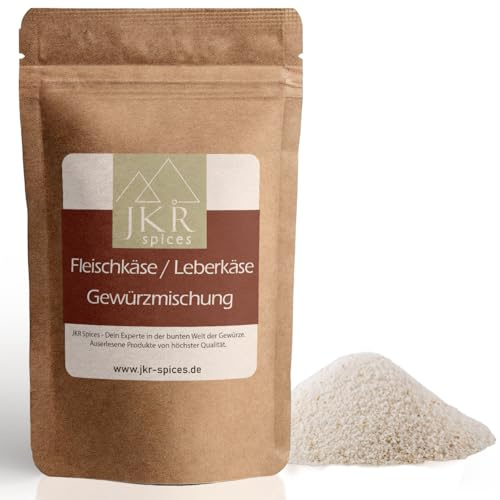 JKR Spices Fleischkäse Gewürzmischung 250g – mit Pökelsalz & Kutterhilfe | Komplettmischung für Fleischkäse & Leberkäse – mit Gewürzen, Pökelsalz und Kutterhilfsmittel, fertig abgestimmt
