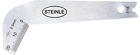 STEINLE 4109 Spiralbohrer-Schleiflehre für Spiralbohrer mit einem Spitzwinkel von 118° bis 50 mm Ø
