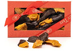 Walnut Tree – Mango Stripes Hand Dipped in Rich Dark Chocolate – Sweet and Tangy – Vegan – Vegetarian – Gluten Free – Luxury Gift Selection, Birthday, Anniversary – 200g