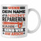 Trendation - Wenn NAME Es Nicht Reparieren Kann Personalisierte Tasse Papa Opa Onkel Geschenk Kaffeetasse Spruch Männer (Weiß)
