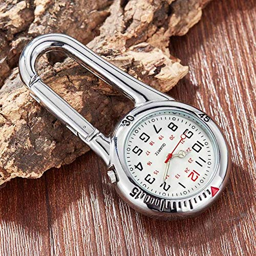 ROLTIN Clip-on Karabiner Taschenuhr Herren Kompass Flaschenöffner für Doctor Luminous Outdoor Sport Klettern Uhren