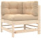 vidaXL Ecksofa, Gartensofa mit Kissen Latten-Design, Modular Holz Sofa für Garten Terrasse, Gartenmöbel Loungemöbel, Massivholz Kiefer