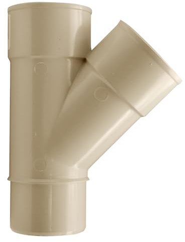 Jardibric - Raccord pour Descente de Gouttière - Culotte - 1 Mâle / 2 Femelle (Ø80, Sable) - Connexion Étanche et Durable