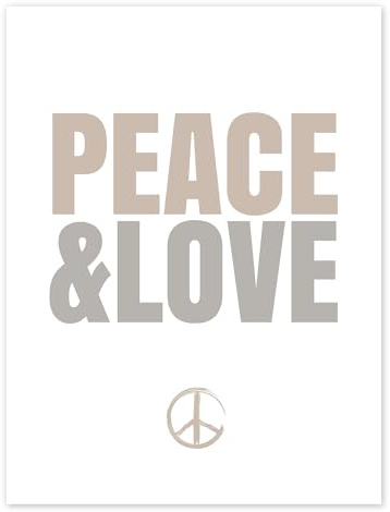 Posterlounge Peace & Love I Poster | 50 x 70 cm von Typobox Beige Wandbilder Wanddeko