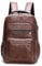 Zaino per computer portatile da uomo, in pelle PU, con porta di ricarica USB, tasche casual, borsa per libri, zaino per lavoro, escursioni, viaggi, campeggio, per laptop da 15,6 pollici, marrone
