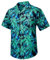 HISDERN Mens Hawaiian Shirts Summer Short Sleeve Casual Hawaii Shirt for Men Palm Tree Print Funky Button Down Regular Fit Cuban Collar Beach Aloha Shirt Black/Green/Blue L