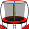 KESSER® Trampolin Ø 244 cm | TÜV Rheinland GS Zertifiziert | Gartentrampolin für Kinder bis 150 kg | Komplettset mit Sicherheitsnetz, Leiter, Randabdeckung, Seitentasche und Zubehör