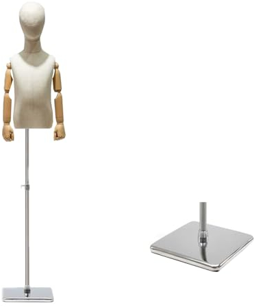 Schneiderpuppe Kinder Verstellbare Schneiderbüste Schaufensterpuppe Schneiderpuppen Massivholz-Arme Modell-Requisiten Kinderbekleidungsgeschäft Kann Hosen Tragen ( Color : B , Size : 4 Years Old )