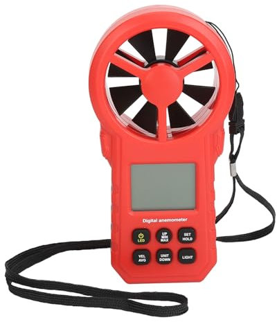 XHTLLO Thermomètre anémomètre numérique pour compteur de vitesse du vent, anémomètre numérique, température de jauge de vent portative de haute précision pour mesurer la vitesse