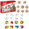 24-teiliges Set mit Prise Musik, Dekompression, Blind Luban Lock, Labyrinth, Spielzeug, Weihnachtskalender-Set Klz364 (Red, 35X20cm)