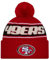 New Era NFL Unisex Erwachsene 2024–25 Sideline Strickmütze für kaltes Wetter, Sportmütze mit Bommel, Einheitsgröße, San Francisco 49Ers, Einheitsgr��e