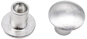 MAYyhem 10/50pcs M2 M2.5 M3 M4 M5 M6 Aluminum Round Flat Button Truss Head Half Semi Hollow Rivet Diameter 2mm 3mm 4mm 5mm 6mm(6MM_M2)