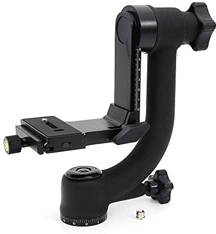 Heavy Duty 360° Panoramic Gimbal Tripod Head Aluminum Alloy with 1/4 Inch Screw Quick Release Plate Bubble Level for DSLR Cameras Professional Gimbal Head Heavy Duty Metal