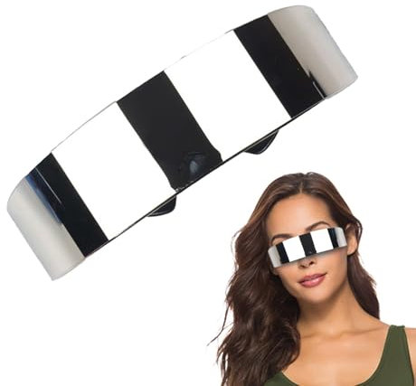 Futuristische Cyclops-Sonnenbrille,Futuristische Sonnenbrille - Festival Cosplay Brille,Trendige randlose Sonnenbrille für Damen und Herren, Cyber-Visier-Sonnenbrille