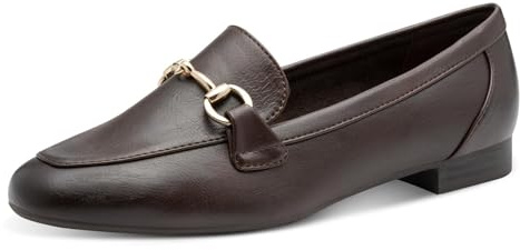 Marco Tozzi Damen Slipper mit Blockabsatz Vegan, Braun (Cafe), 37 EU