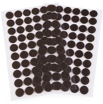 cyclingcolors Adhesivo Redondo Doble Cara Pegajoso Monedas Lunares Puntos Adhesivo Cintas Gancho Bucle para Materiales Enseñanza Escolar Uso Doméstico 60 pares 15mm, marrón oscuro