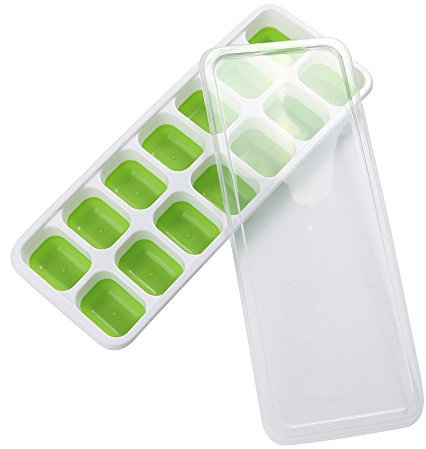 Silicone Ice Cube Tray Food, Ice Cube Trays with Lid for Freezer, Baby Weaning Freezer Tray, Silicone Food Storage Trays Easy to Remove Baby Food Fruit Puree and Vegetables, Deals of The Day