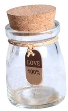 OFFSCH 12pcs Glass Favor Jars Cork Lids Mason Jars for Wedding Party Banquet Office School Honey Pot Bottles Custom Label Tags and String for Spices Candy