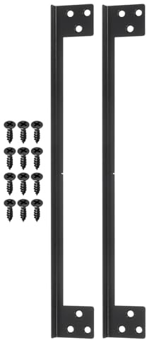 PATIKIL 11 Pouces Cache De Serrure De Porte, 2 Pcs Plaque De Protection De Serrure Plaques De Renforcement De Sécurité Avec Vis Pour Couvrir L'Espace Entre Le Cadre De Serrure, Noir