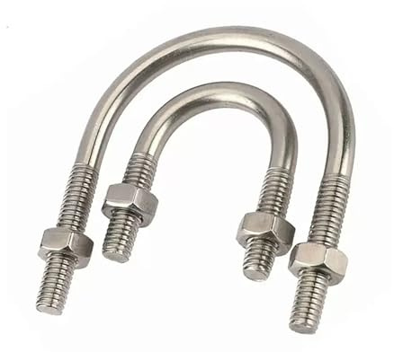 U-förmige Schraube/Reitreifen/U-förmiger Bolzen/Clip-Rohr M6M8M10M12 aus Edelstahl, robuster U-förmiger Haken für Sanitärinstallationen, Wohngebäude(1set M10x51x85)