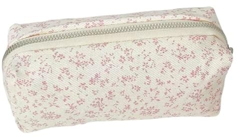 Federmäppchen Blumen, Stiftetasche Federtasche mit Reißverschluss, Mäppchen mit Aesthetic Blumen, Mädchen Kosmetiktasche Geldtasche Kulturbeutel Reisen, Stiftemappe Federmappe für Schule Büro
