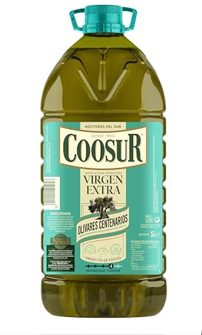 COOSUR Aceite De Oliva Virgen Extra Olivares Centenarios Garrafa 5L. 100% AOVE de aceitunas Variedad picual de Olivos Centenarios de Nuestra Finca Las Chozas en Sabiote, Jaén. Aromático e intenso.