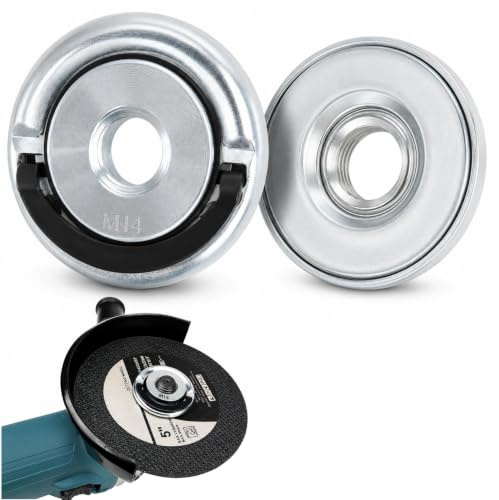 M14 Quick Release Nut for Angle Grinder, Heavy Duty Self Locking Flange Nut, Quick Clamping Retaining Fitting Part for Grinding Cutting Disc Replacement