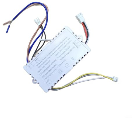 QH007 Inversor DC Ventilador de techo con mando a distancia y controlador de 2,4G, receptor para ventilador con luz y función oscilante, Blanco (D)