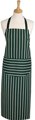 Classic Butcher's Stripe Extra Long Adult Apron in Racing Green