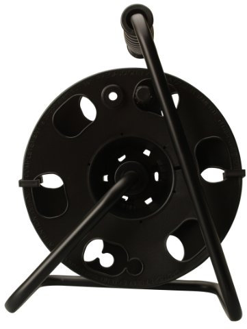 Woods 22849 Cord Reel with Metal Stand, Black, Holds up to 150-Feet 16/3 AWG by Woods