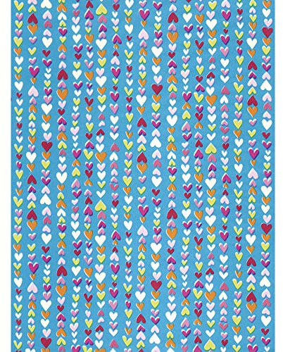 Decopatch FDA410O Papier Number 410 Packung (Türkis, Herz, 395 x 298 mm), ideal für Ihre Papmachés, 20 Blätter