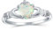 Personalisieren Sorority Sister Bff Keltischen Irischen Freundschaft Versprechen Krone Herz Weiß Erstellt Opal Claddagh Ring Für Frauen Teen .925 Sterlingsilber Oktober Geburtsstein Anpassbar