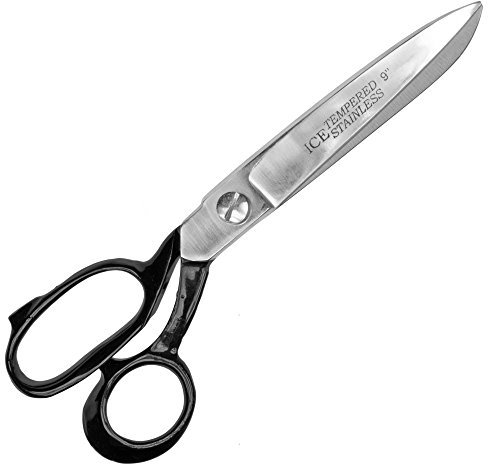 May - Profi Schneiderschere - Textil Schere aus verchromten Stahl - Große Stoffschere mit 9 Zoll / 23 cm Gesamtlänge