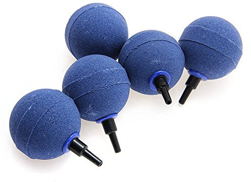 fitTek 5 x 50mm 2 Round Air Stones for Pond or Aquarium Fish Tank