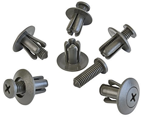 10x CLIPS Screw in Dark Grey