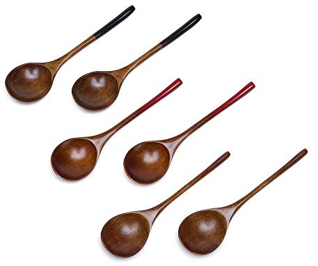 donxote 6.3 hecho a mano japonés Estilo de madera utensilios de cocina sopa cucharas Set de 3