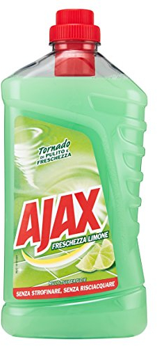 Ajax Detergente Pavimenti Limone - Pacco da 12 x 1000 ml - Totale: 12000 ml