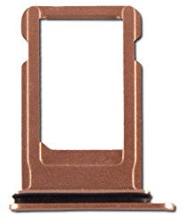 LIBAI-V Sim Tray Slot Replacement Parts for iPhone 8 Plus with Waterproof Rubber & Sim Ejector Tool + Cloth (Gold)