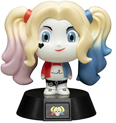 Paladone 3D LED Licht Collectible Suicide Squad, Ideales Nachtlicht für Kinderzimmer, Büro & Zuhause, Pop Culture Beleuchtung Merchandise [Energieklasse A+], Harley Quinn Icon Light